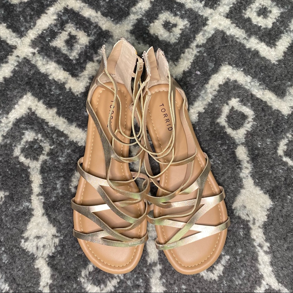 Torrid Gold Gladiator Sandals